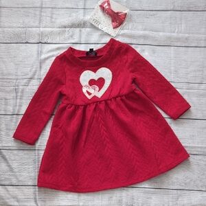 Adorable Red Heart Kids Dress